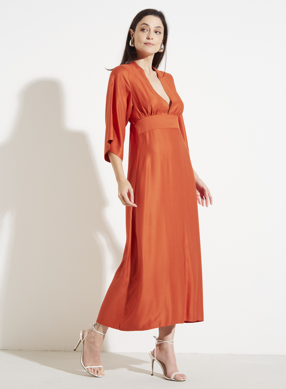 VESTIDO FORUM P LARANJA BEACON