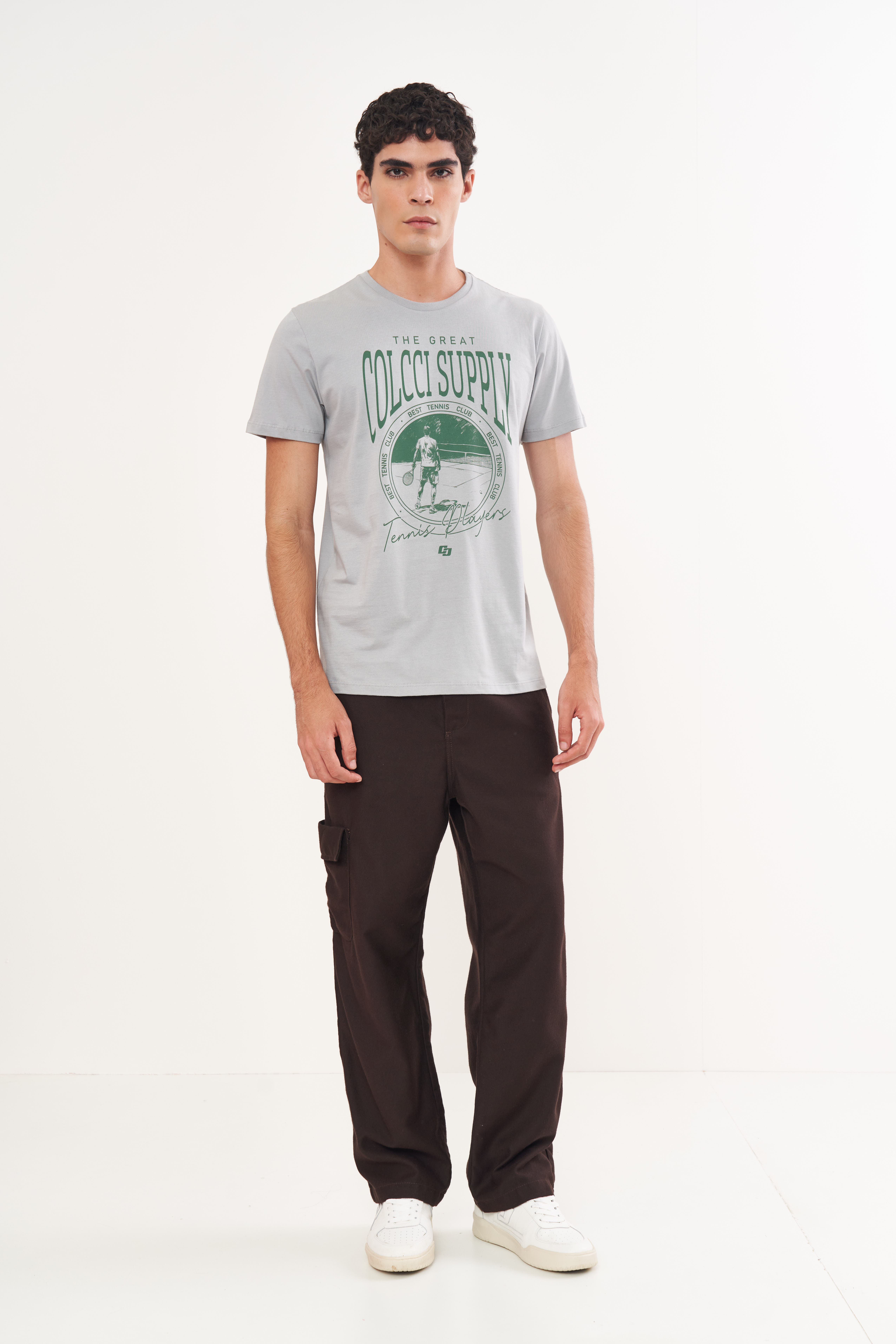 CAMISETA ESTAMPADA M CINZA PEWTER