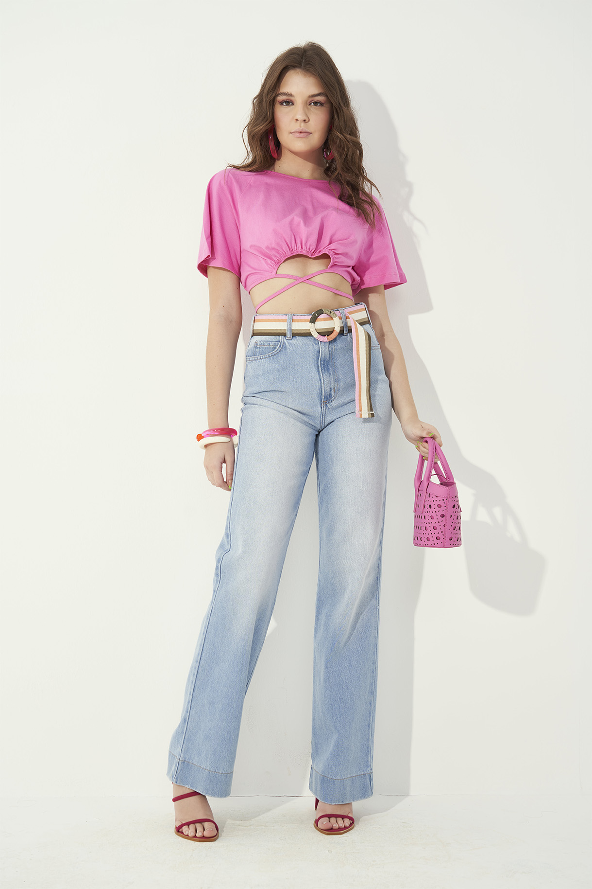 CALÇA JEANS JULIETTE COM CINTO 44 INDIGO