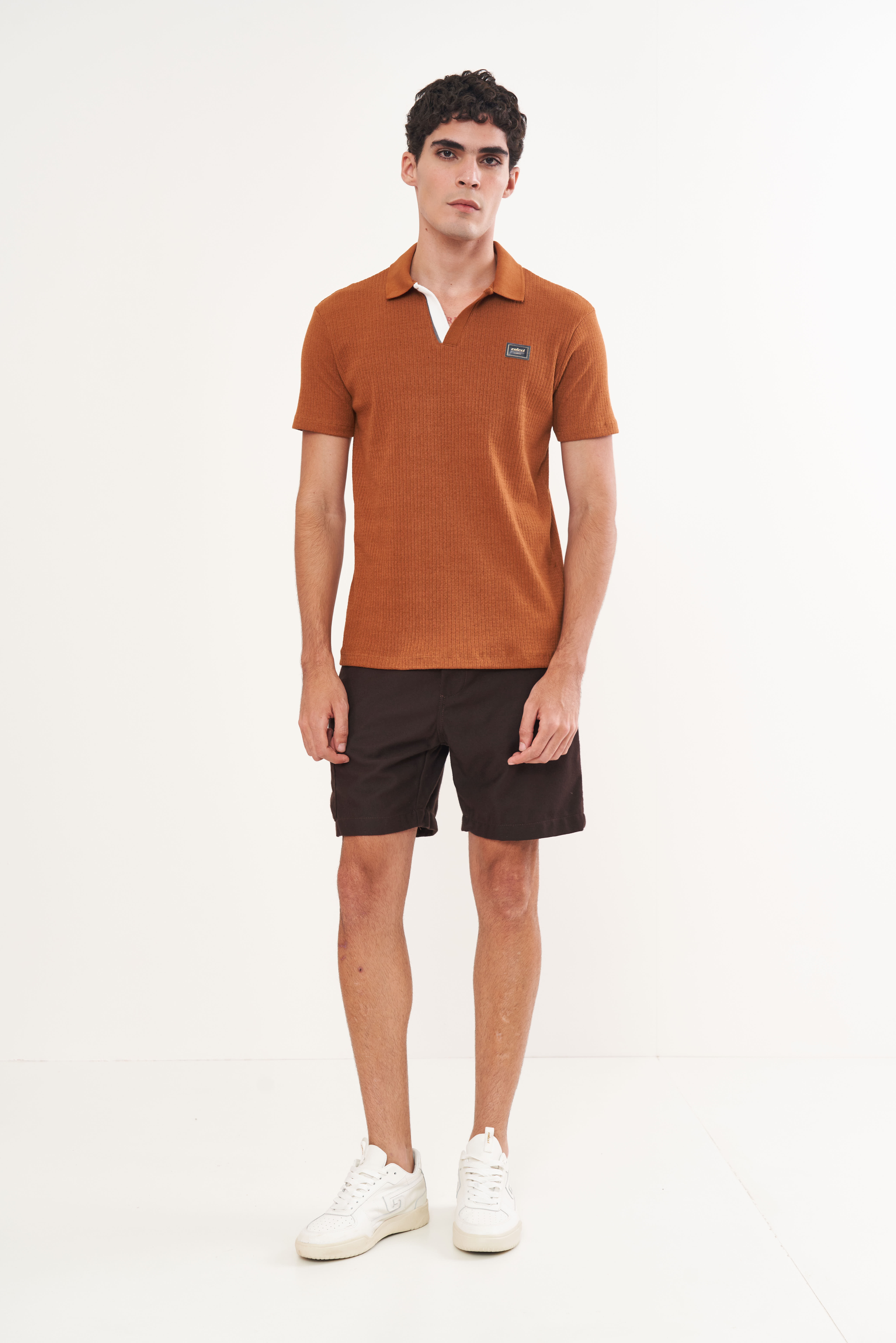 POLO CANELADA G MARROM DROME