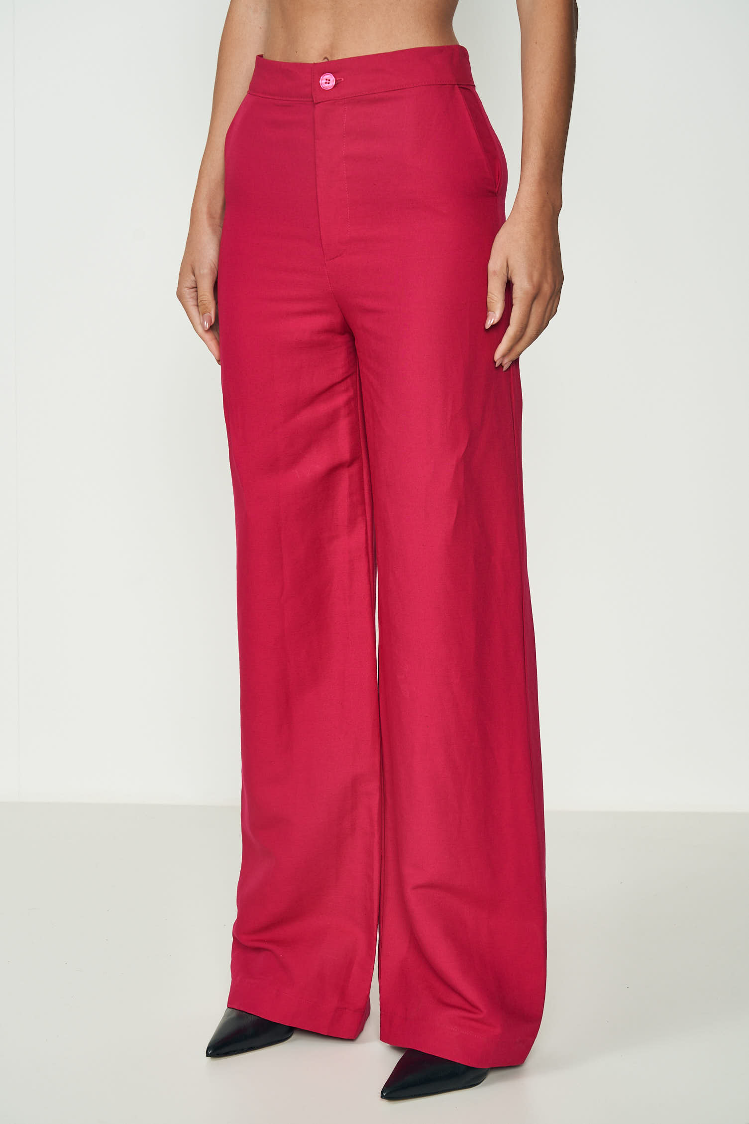 CALÇA LINHO 34 ROSA TIMELESS