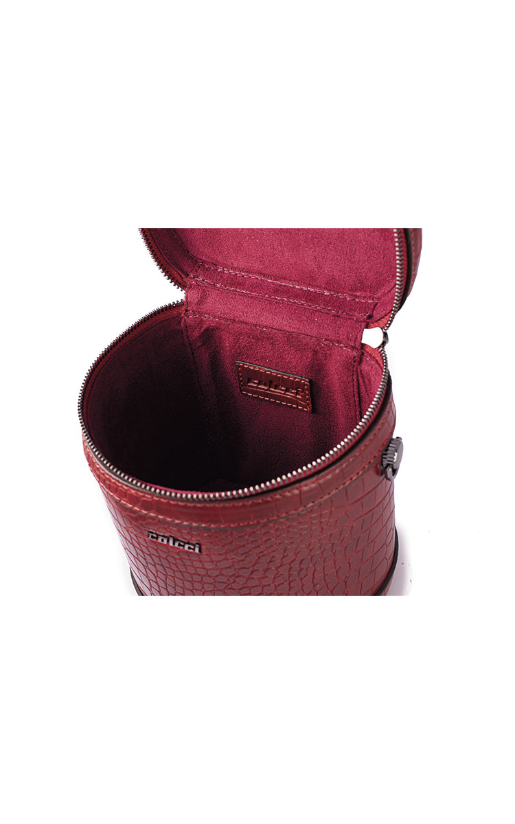 BOLSA COLCCI FEM BUCKET CROCO U BORDO BLOODSTONE