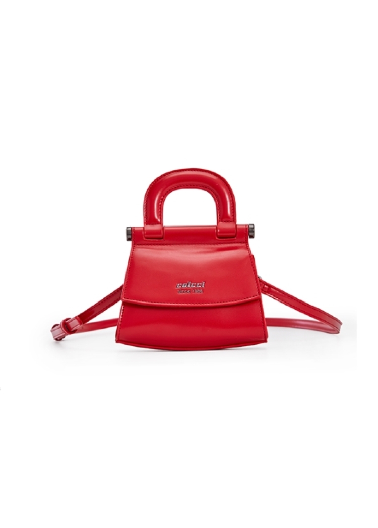 BOLSA COLCCI FEM MINI CROSS BOX U VERMELHO SPARKL