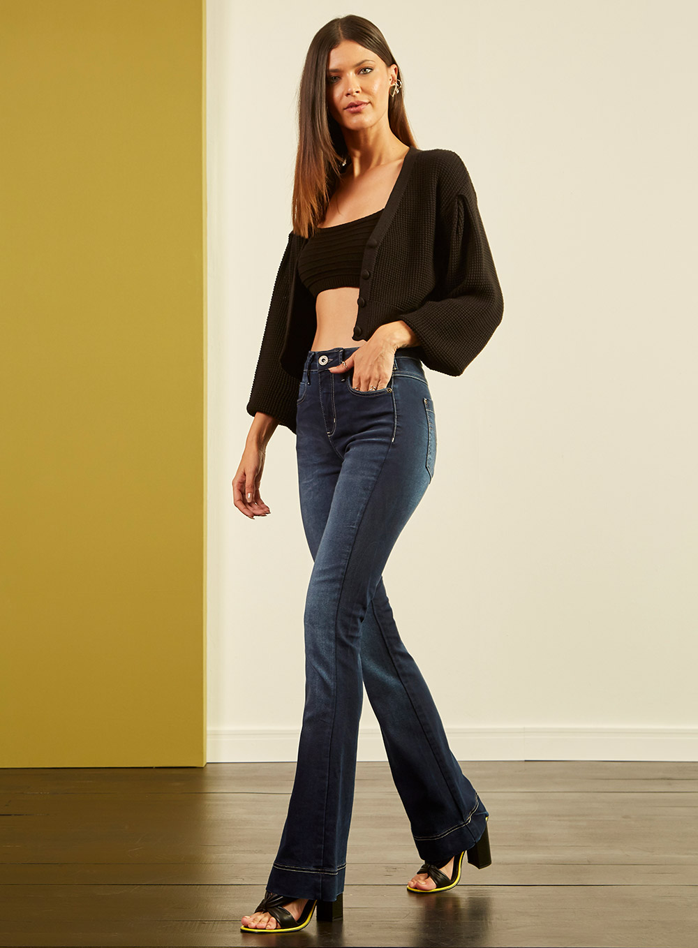 CALÇA JEANS BOOT CUT 42 INDIGO