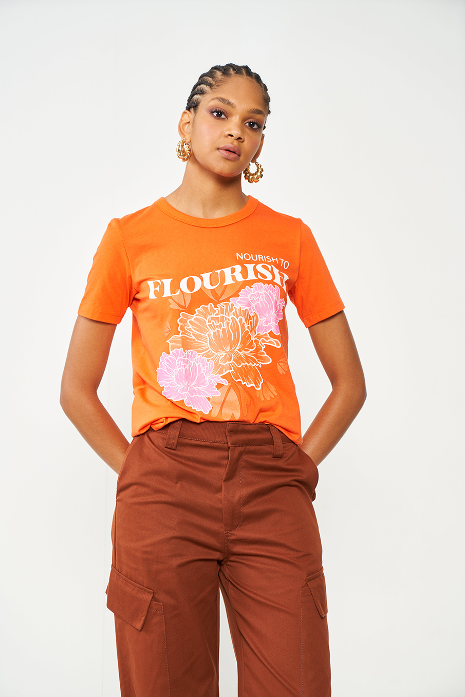 CAMISETA ESTAMPADA PP LARANJA SAOKO