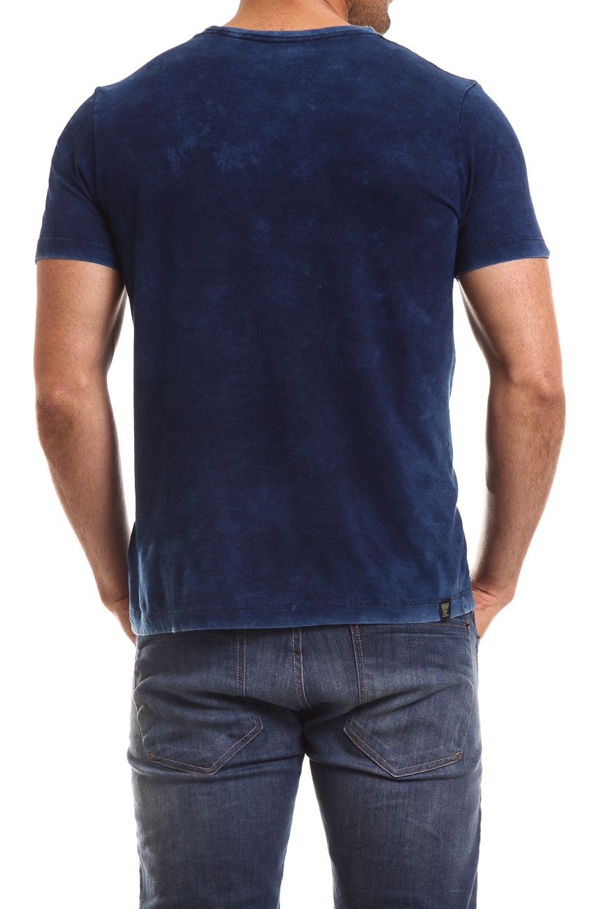 T-SHIRT MASC MC EST LAV M INDIGO