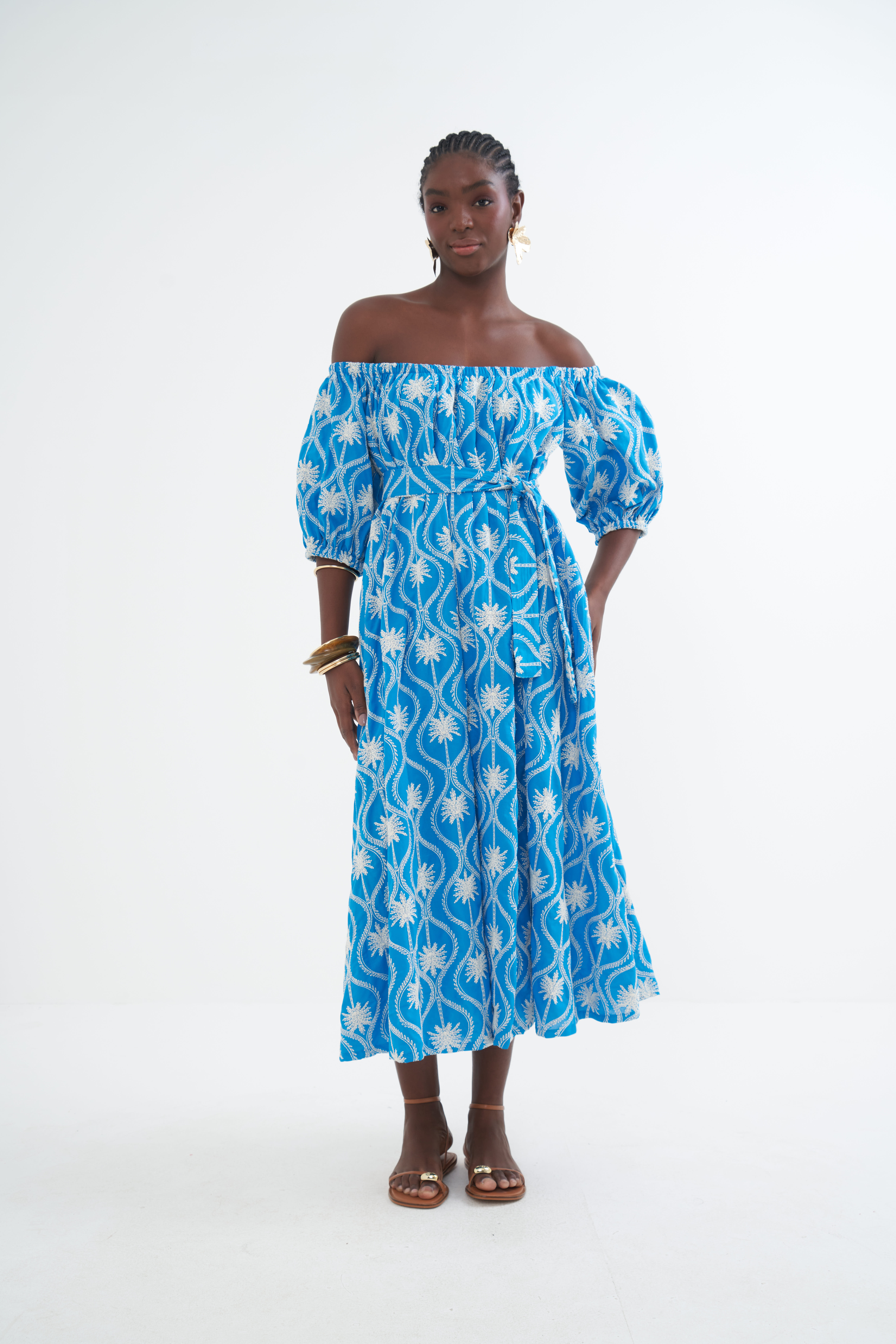VESTIDO BORDADO M AZUL/OFF