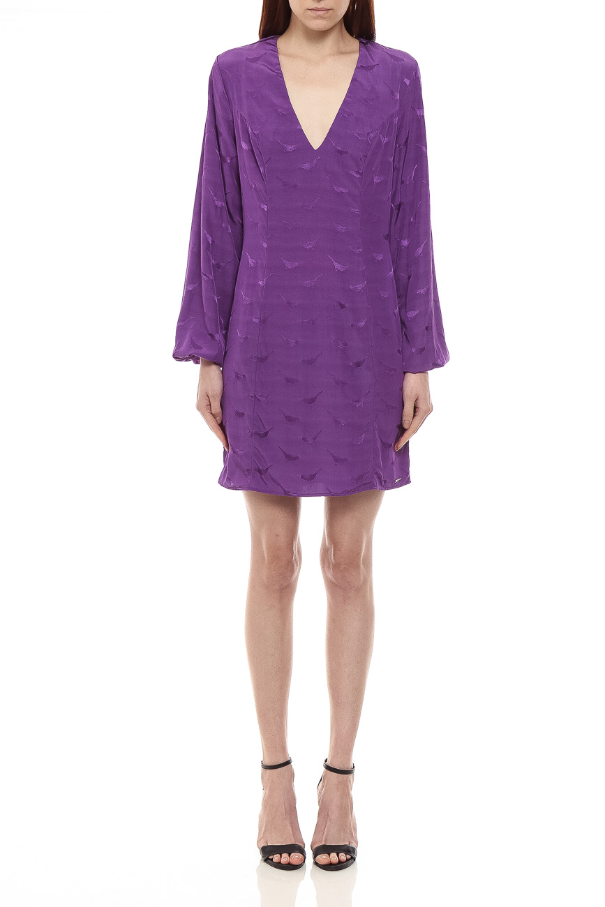 VESTIDO CURTO COLCCI 42 ROXO BERTHA