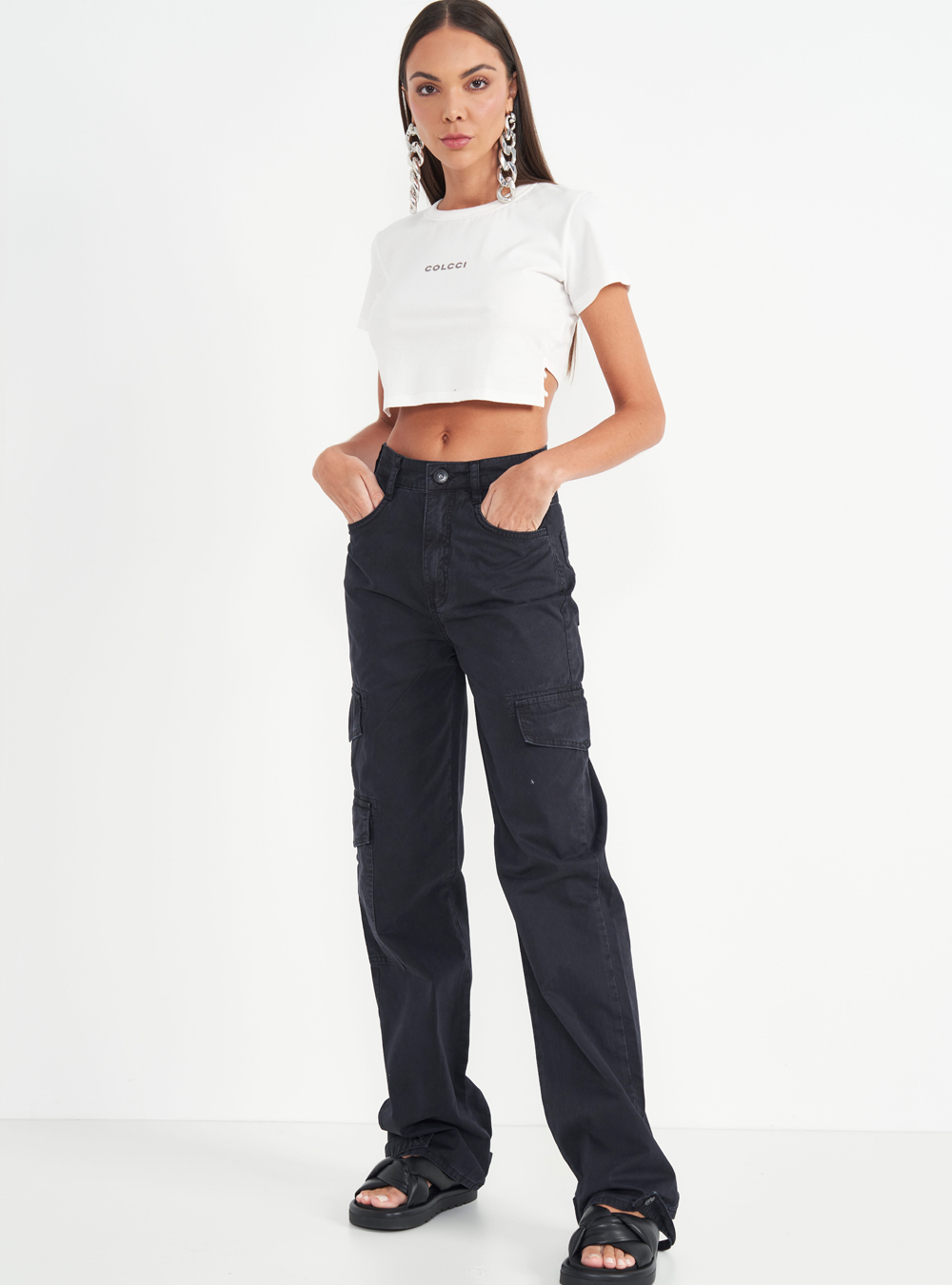 CALÇA SARJA JULIETTE 44 PRETO