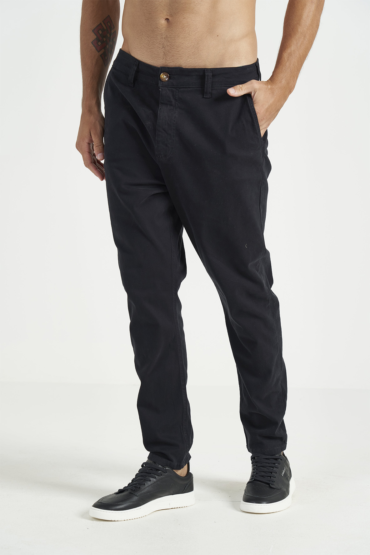 CALÇA SARJA FRED 36 PRETO