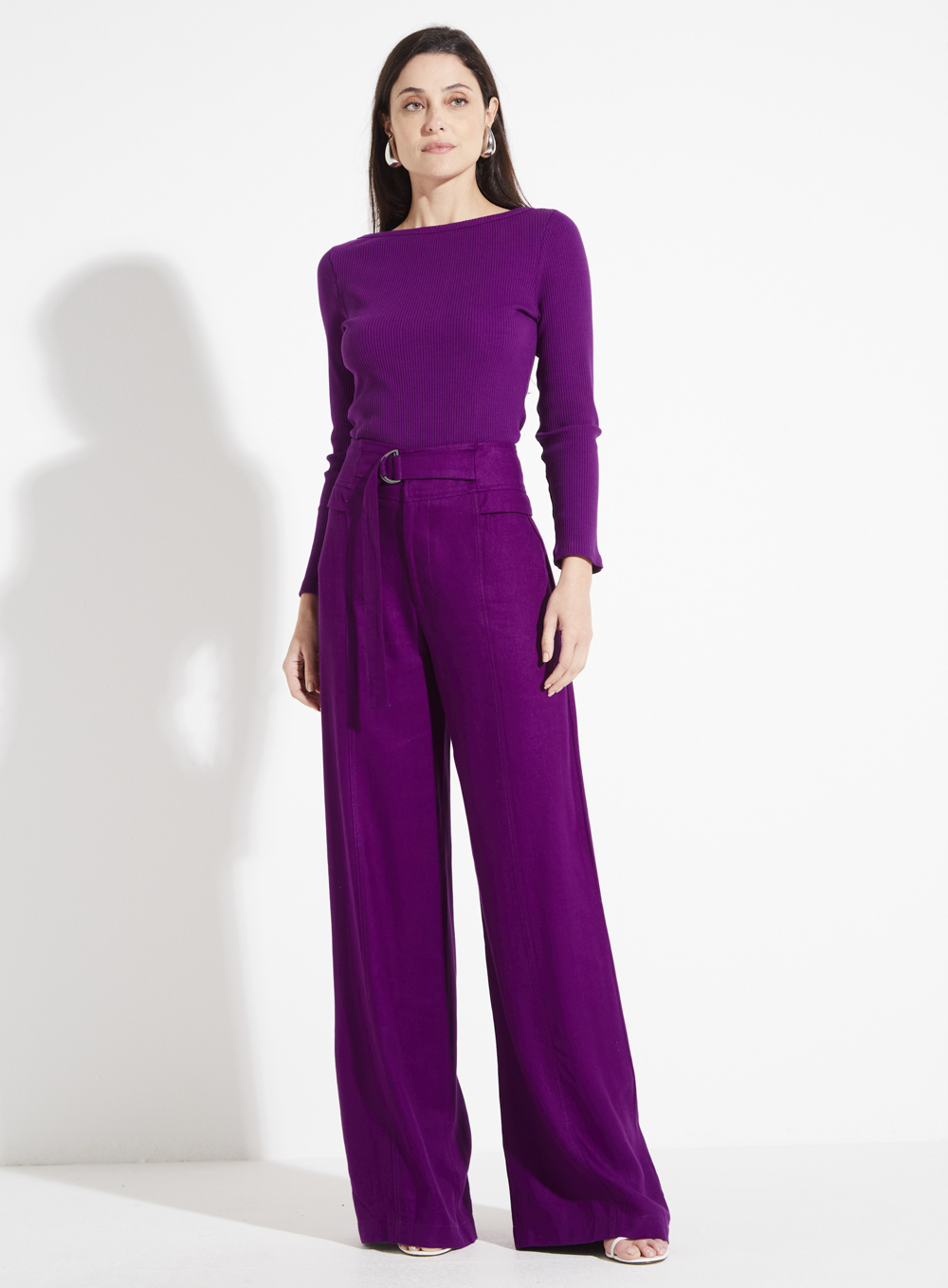 BLUSA CANELADA P ROXO BEET