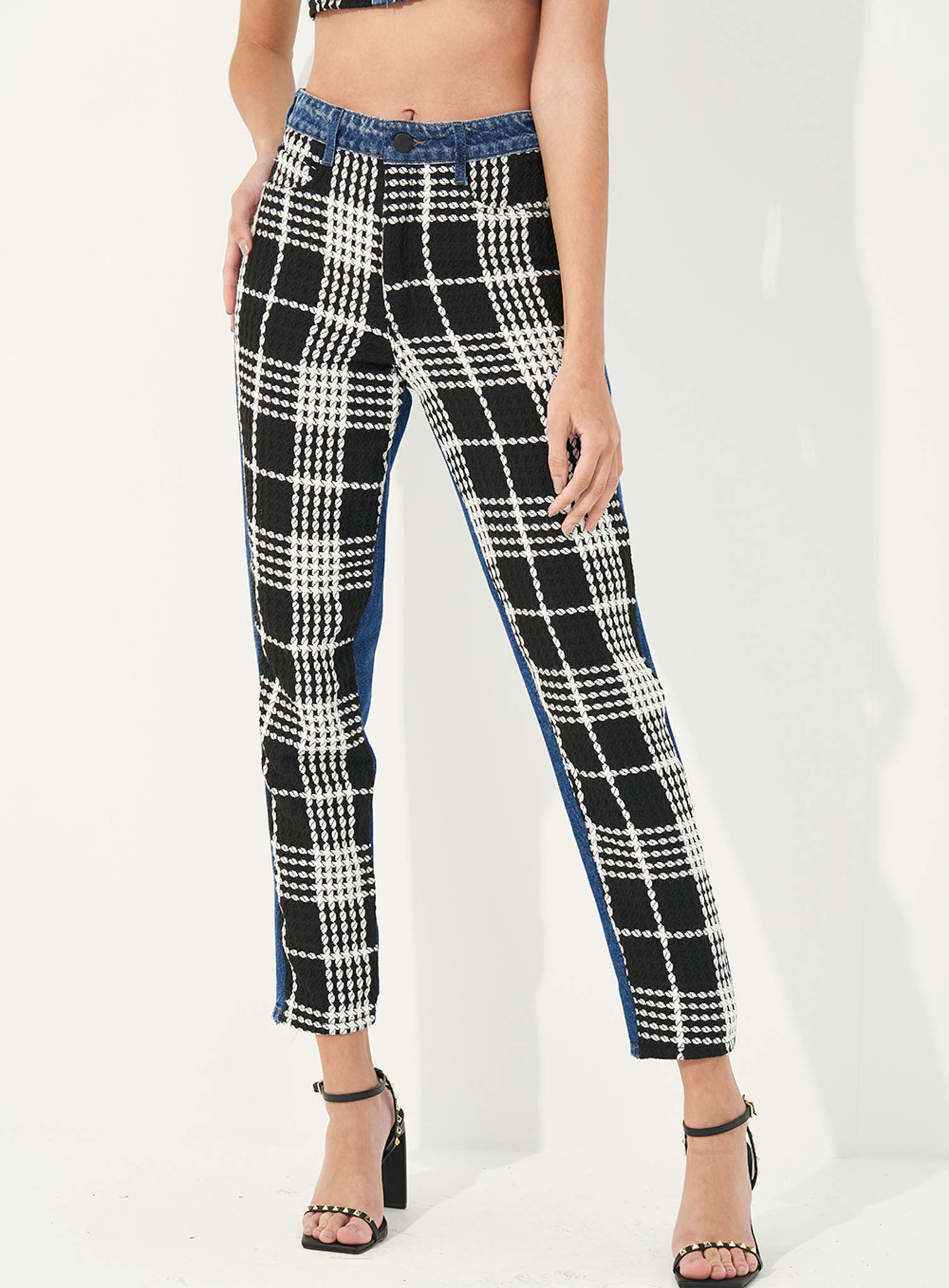 CALÇA JEANS BRUNA COM TWEED 42 INDIGO