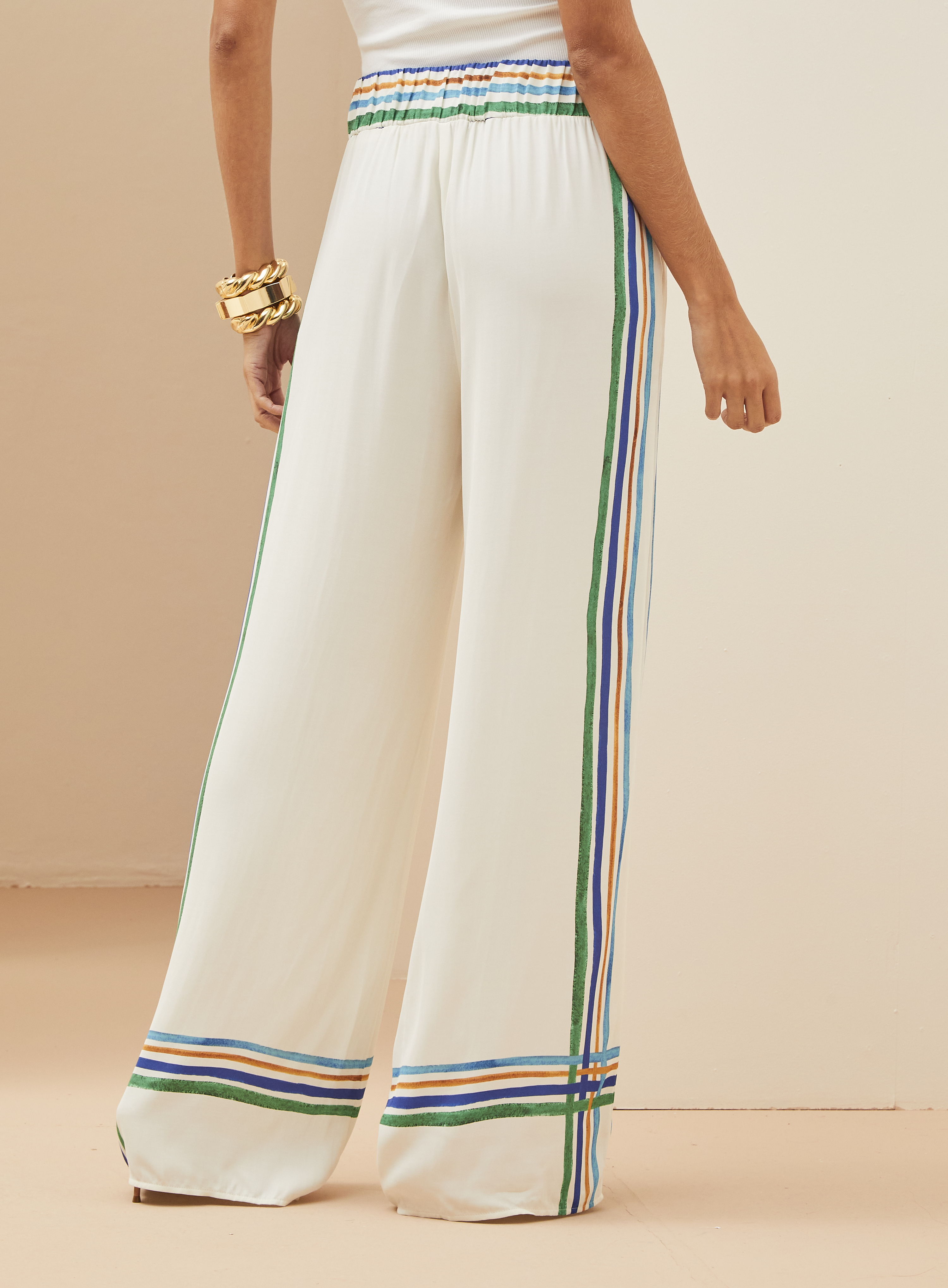 CALÇA ESTAMPADA P ART STRIPES