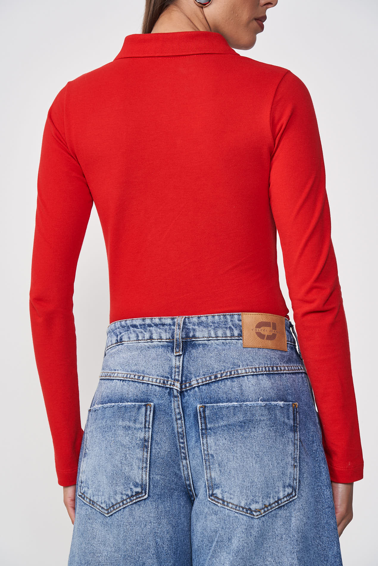 POLO COLCCI JEANS PP VERMELHO SPARKLY