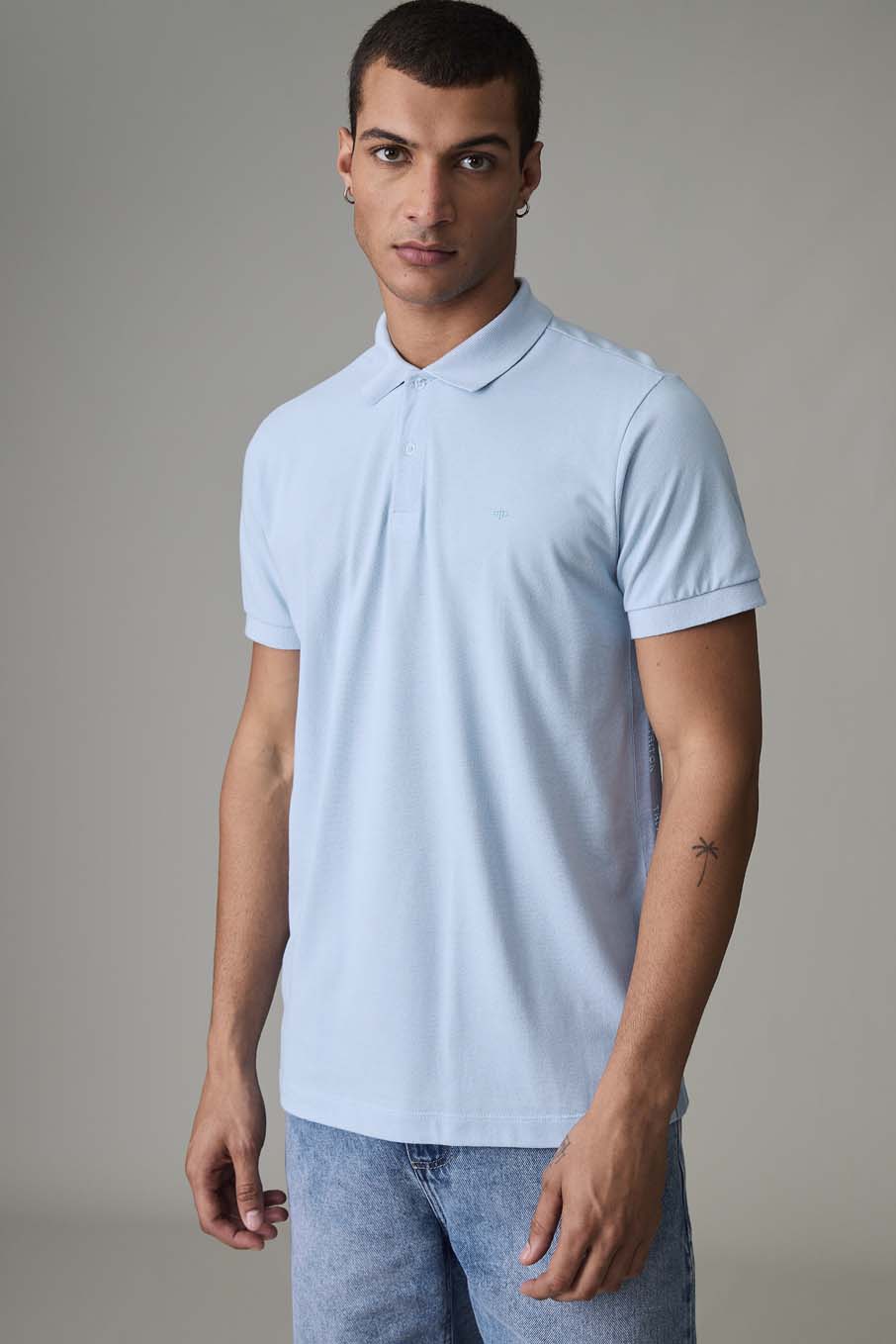 POLO TRITON M AZUL GRISACEO