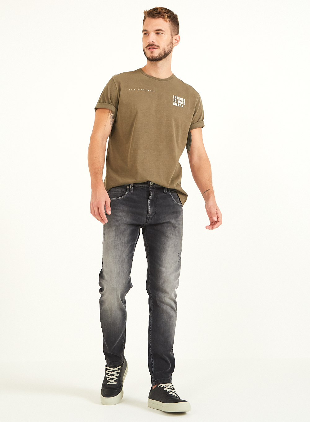 CALÇA JEANS PAUL SLIM CROPPED 38 IND.PRETO