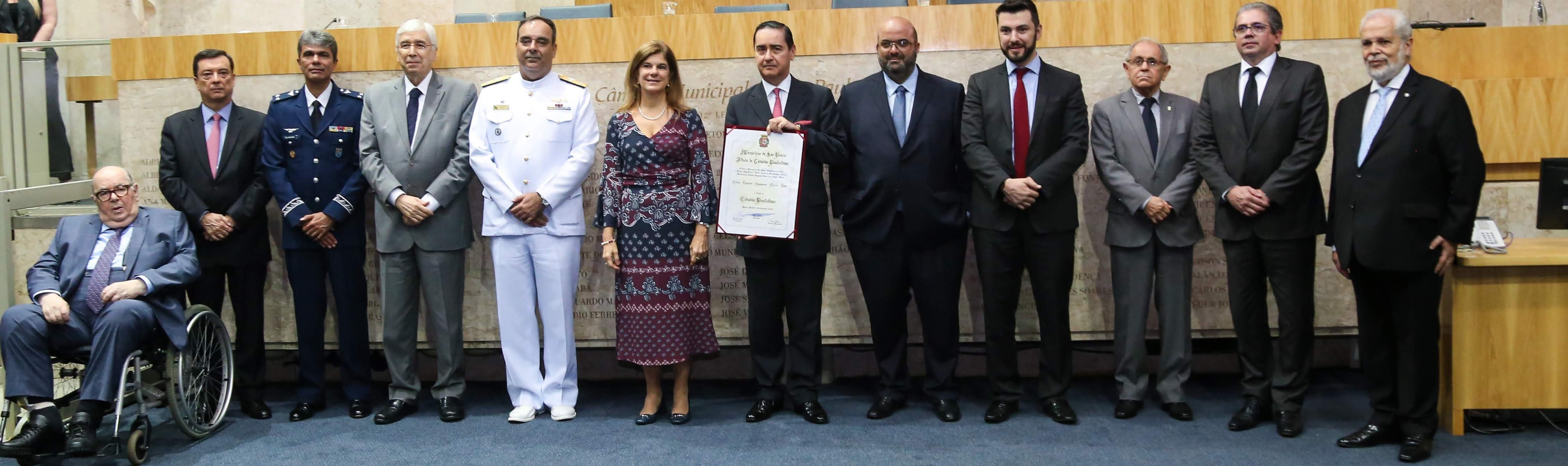 Título de Cidadão Paulistano é entregue ao desembargador Thompson Flores