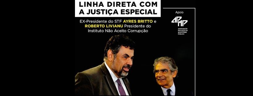 Ayres Brito e Roberto Livianu serão entrevistados no Linha Direta com a Justiça