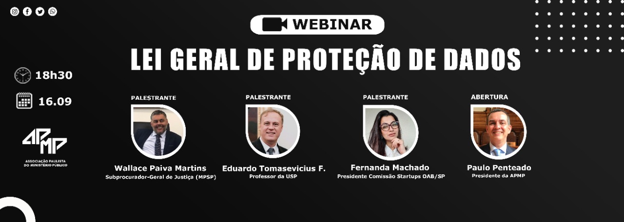 Lei Geral de Proteção de Dados é tema do próximo webinar da APMP