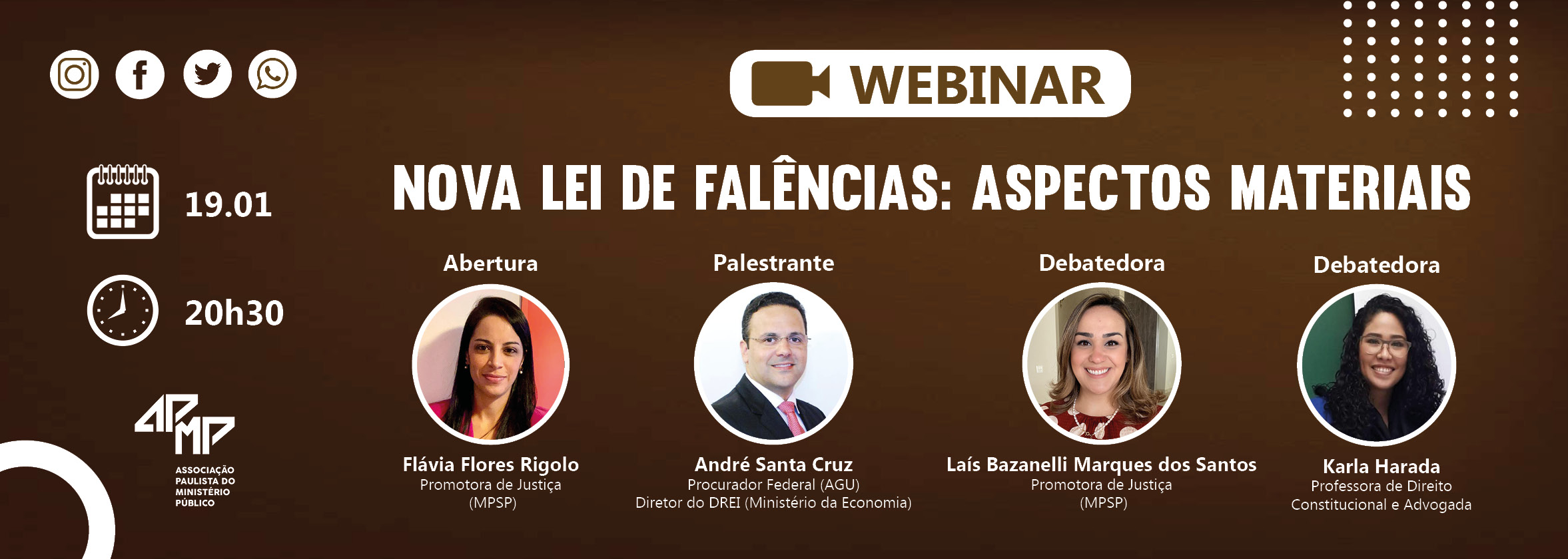 É hoje: ‘Nova Lei de Falências: Aspectos Materiais’ é tema de webinar da APMP