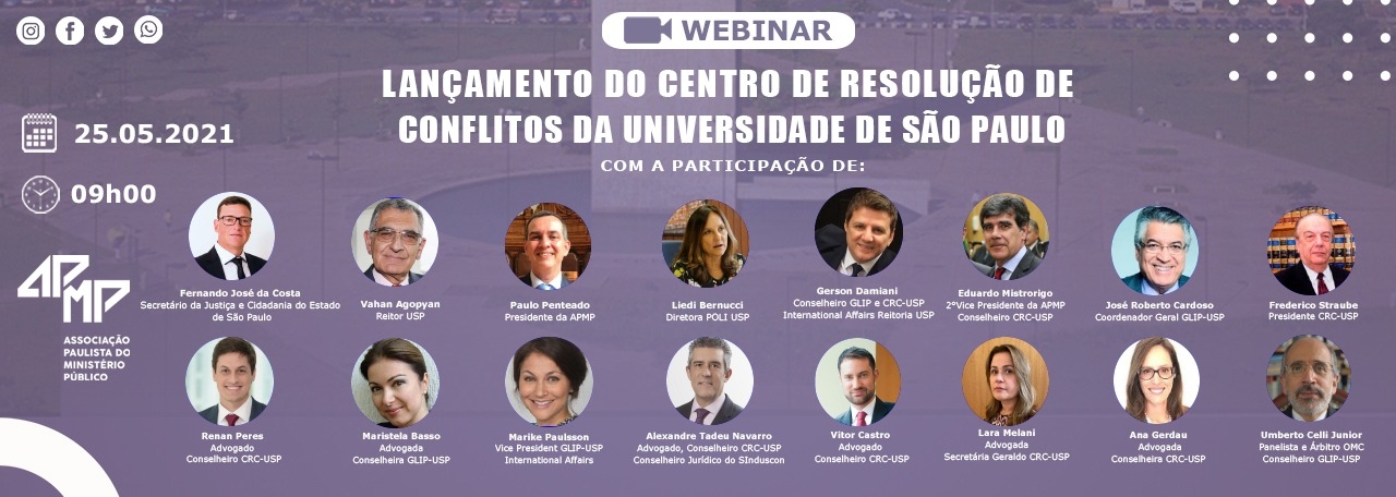 Acontece hoje webinar de lançamento do Centro de Resoluções de Conflitos da USP