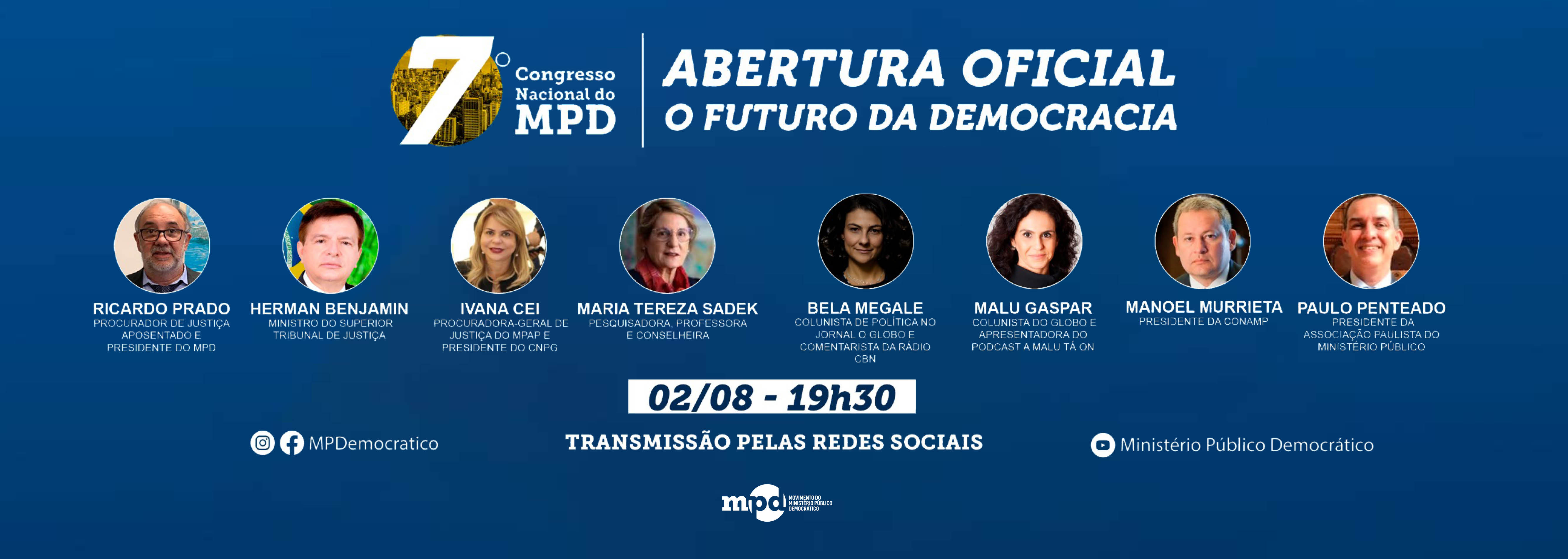 O Futuro da Democracia é tema do 7º Congresso Nacional do MPD