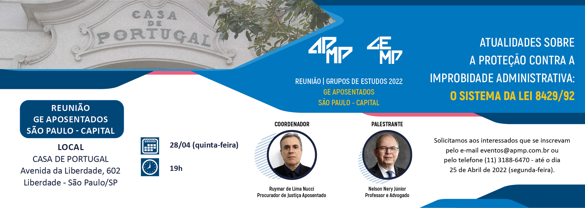 Improbidade administrativa: o sistema da Lei 8429/92 é tema do Grupo de Estudos “Aposentados”