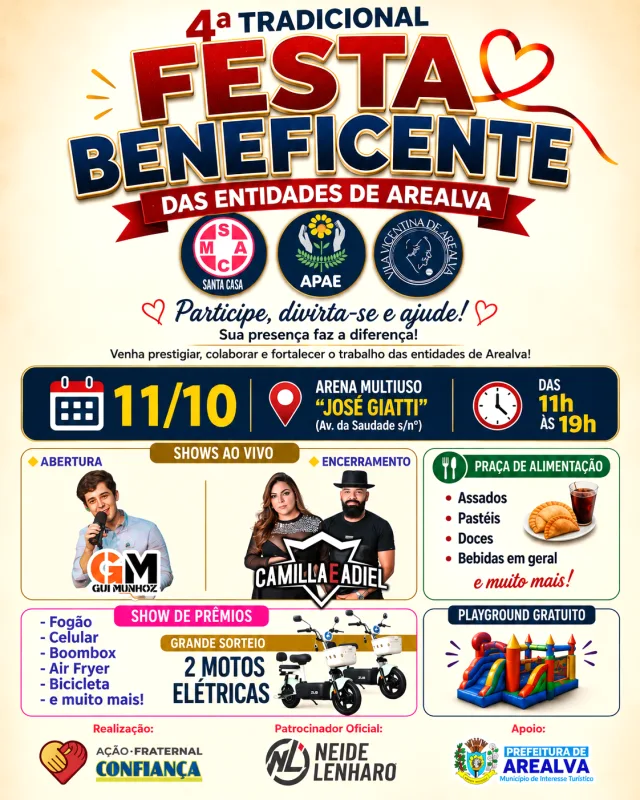 4ª Tradicional Festa Beneficente das Entidades de Arealva