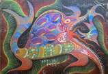 Chico da Silva (Escola do Pirambu) (1963-1985),  - Óleo sobre Tela. Assinado Centro Inferior. Datado: 1973