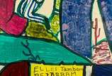 Bajado (1912-1996), "Eles também Rezavam" - Óleo sobre eucatex. Med 38X77cm Ano: 1988<br>
