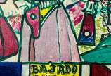 Bajado (1912-1996), "Eles também Rezavam" - Óleo sobre eucatex. Med 38X77cm Ano: 1988<br>