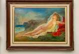 Isolda Hermes da Fonseca Chapman (1924), "Madru... - Óleo sobre tela. Med.: 60 X 90cm. Ano: 1992<br>