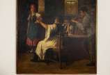Autor Desconhecido, Taberna - Óleo sobre tela. Obra antiga. Med.: 70 X 70cm<br>