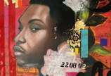 Lorena de Paula (LOLA), "Oromo" - Tinta acrílica, a óleo e spray sobre tela.