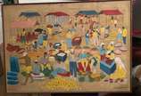 MANEZINHO ARAUJO (1913 - 1993), Canto de Feira - Óleo Sobre Tela. Ass: C.I.D. Intitulado: C.I.E. Datado:68. Obra em São Paulo.