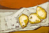 Glênio Alves Branco BIANCHETTI (Bagé, 1928 - Br... - Glênio Alves Branco BIANCHETTI (Bagé, 1928 - Brasília, 2014).
"Três peras".
Acrílico sobre madeira.
Assinado no canto inferior direito e datado ...