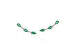Corsage (1936),  - Par de brincos earcuff em ouro branco 18k, com 0,60 ct de esmeraldas e 0,12 ct de diamantes, 2,5 cm e 1,9 g.