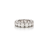 Anel em ouro branco 18k, com 4,80 ct de diamant... - Anel em ouro branco 18k, com 4,80 ct de diamantes, aro 13 e 9 g. 