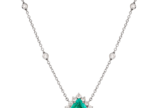Gargantilha em ouro branco 18k, com 4,83 ct de ... - Gargantilha em ouro branco 18k, com 4,83 ct de turmalina paraíba, 1,16 ct de diamantes, 45 cm e 5,8 g.