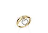 Anel em ouro amarelo 18k, com 0,12 ct de diaman... - Anel em ouro amarelo 18k, com 0,12 ct de diamantes, aro 17 e 3 g. Base R$ 4.100,00