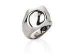 Anel em ouro branco 18k, aro 19 e 15 g. - Anel em ouro branco 18k, aro 19 e 15 g.