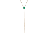Gargantilha em ouro branco 18k, com 0,60 ct de ... - Gargantilha em ouro branco 18k, com 0,60 ct de esmeraldas e 2,7 g.