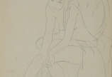 CARLOS LEÃO - Nu - desenho - 50 x 35 - cachê da... - CARLOS LEÃO - Nu - desenho - 50 x 35 - cachê da Galeria Contorno no verso