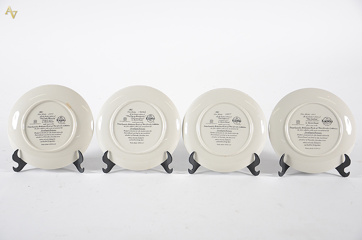 EDWIN M. KNOWLES - Quatro pratos de porcelana, de edição limitada, da... - foto 2 de 2