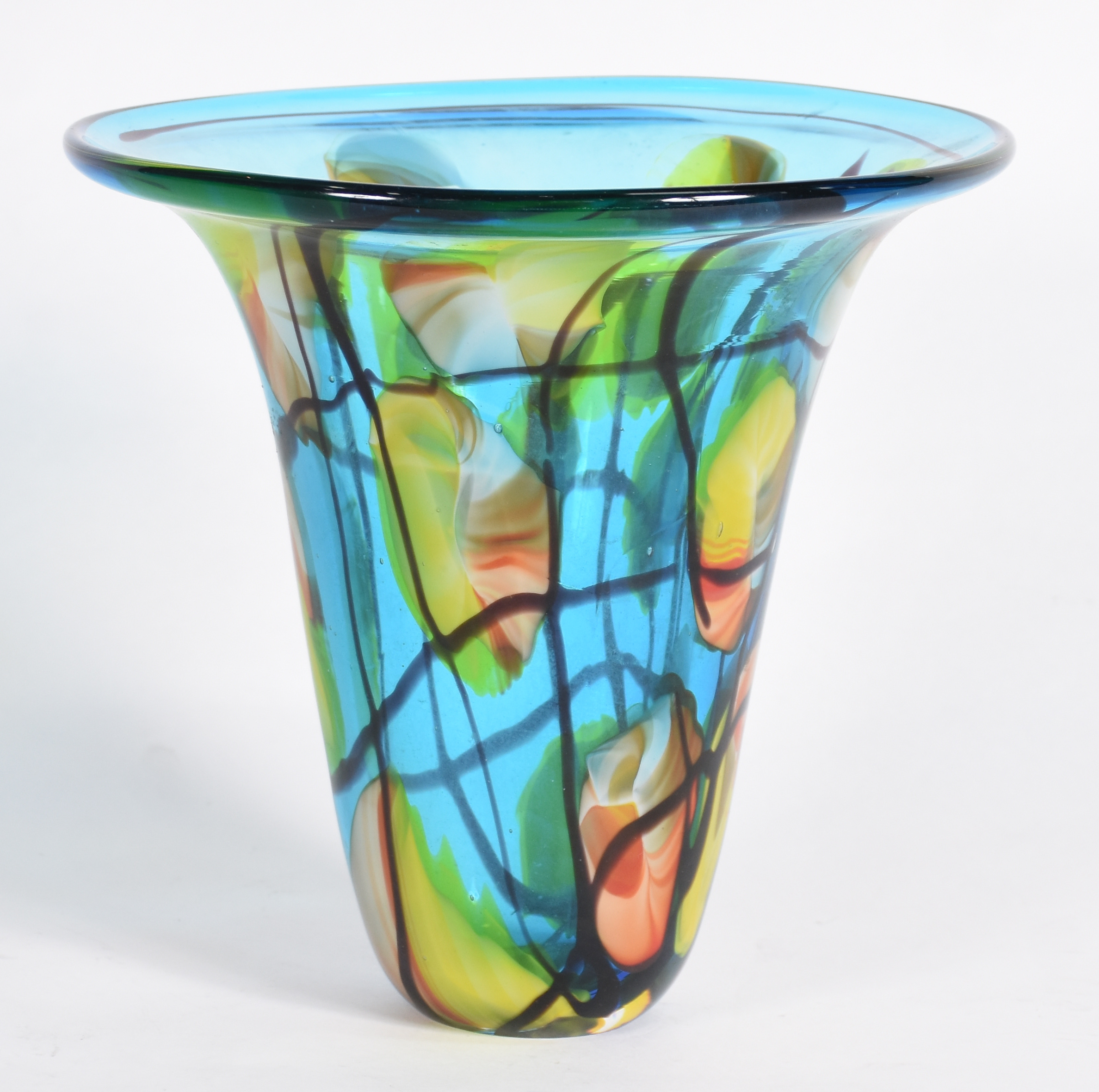 Vaso em murano com trabalhos em policromia - foto 1 de 3