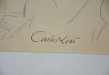 CARLOS LEÃO - Nu - desenho - 50 x 35 - cachê da... - CARLOS LEÃO - Nu - desenho - 50 x 35 - cachê da Galeria Contorno no verso