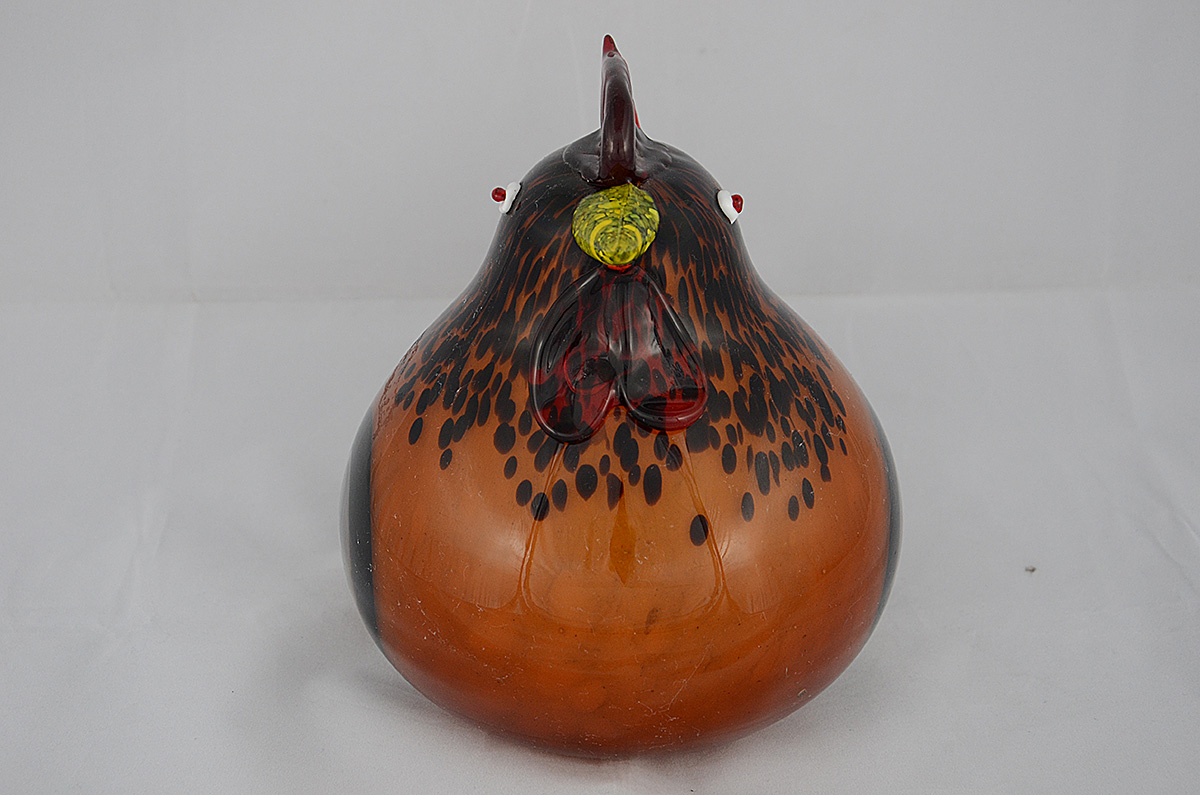 Galinha de murano. Altura 22 cm. - foto 2 de 2