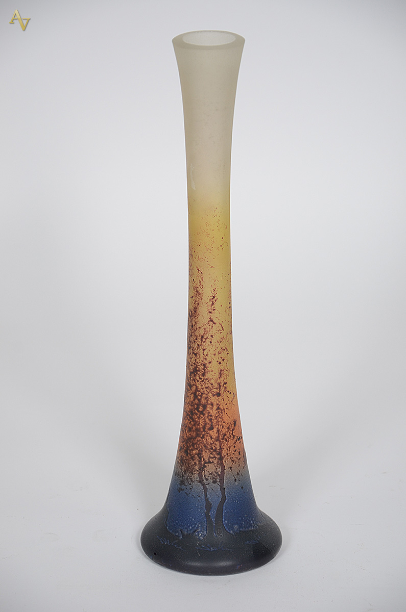 RAVAGNANI - Vaso de pasta de vidro em degradê de cores, assinado... - foto 1 de 3