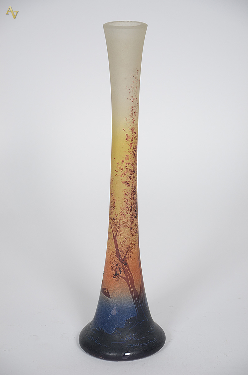 RAVAGNANI - Vaso de pasta de vidro em degradê de cores, assinado... - foto 2 de 3