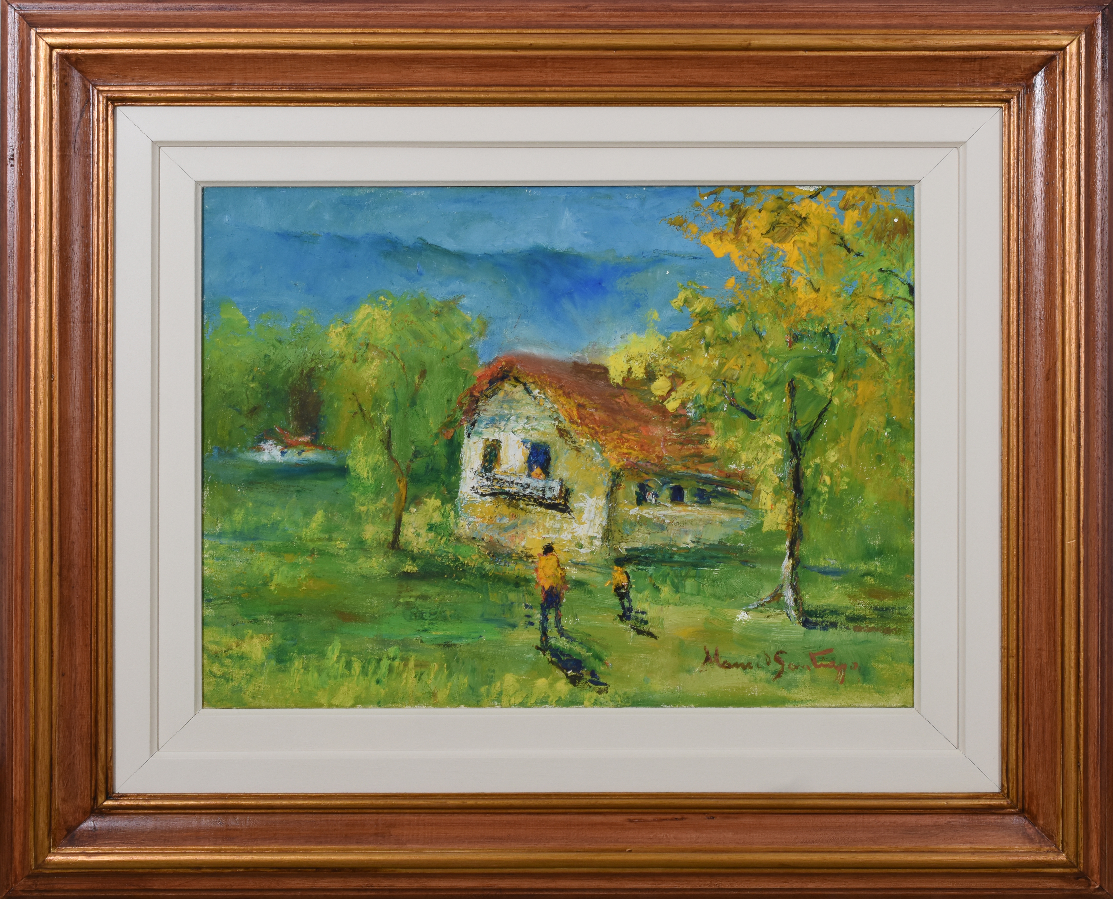 Manoel Santiago (1897-1987), Paisagem com figuras - foto 1 de 3